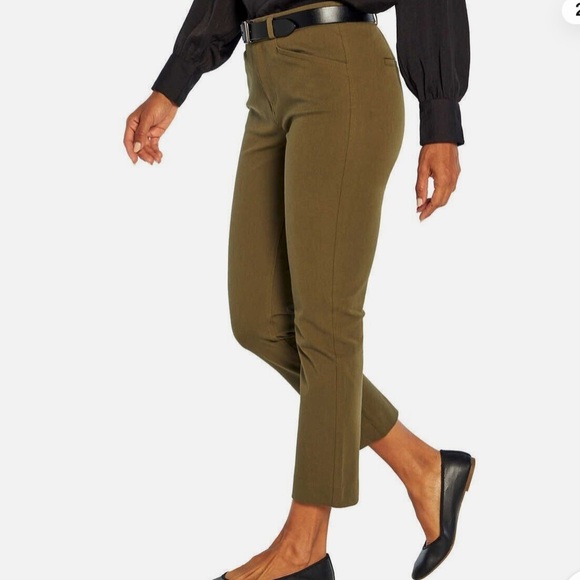 Banana Republic Ladies' Slim-Straight Capri Pant Olive night color - Picture 2 of 12